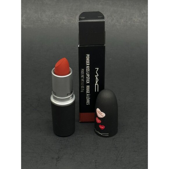 MAC Powder Kiss Lipstick 916 Devoted To Chili 0.1 oz - Picture 1 of 4